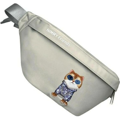 Taška přes rameno Nimmy Crossbody Glasses Cool Cat – šedá