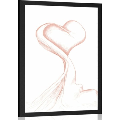 Plakát hrdinské srdce - 20x30 black