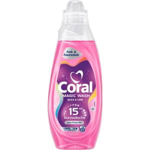 Coral течен перилен препарат, Magic Wash, 840мл, 21 пранета, Цветно пране