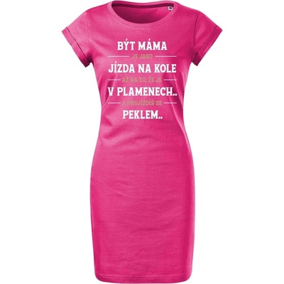 Bavlněné letní šaty Být máma purpurová