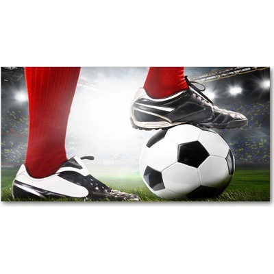Fotoobraz na skle nohy futbalistu 100x50 cm