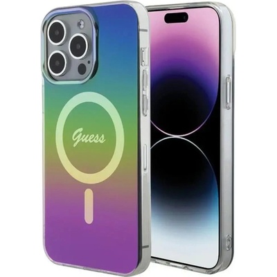 GUESS IML Iridescent MagSafe калъф за iPhone 15 Pro Max 6.7" - многоцветен (3666339154677)