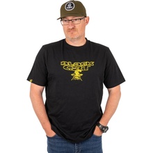 Black Cat Distressed Logo Black Tee