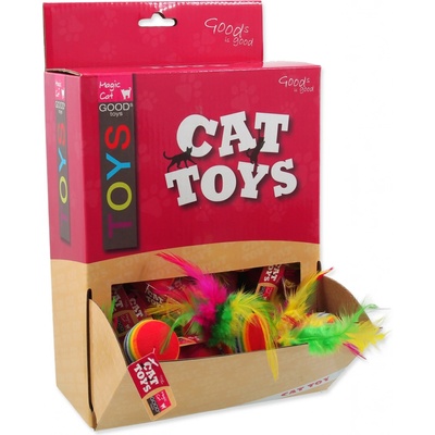 Magic Cat míček s pírky 3,8 cm 60 ks