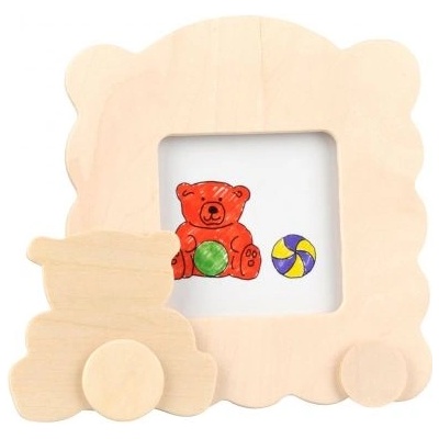 Goki - Дървена рамка за снимка за оцветяване и декорация - Мече (SB301_5)