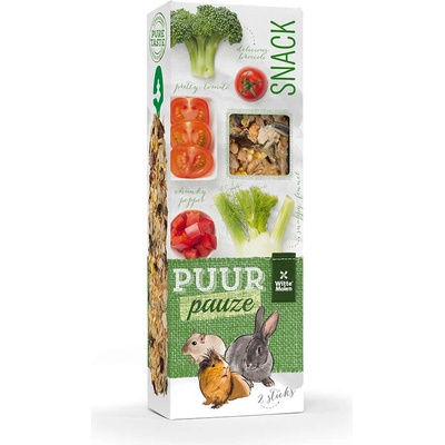 Duvo Plus Witte Molen Puur pauze sticks broccoli & tomato - Допълнителна здравословна храна за зайци и гризачи с броколи и домат 110 гр
