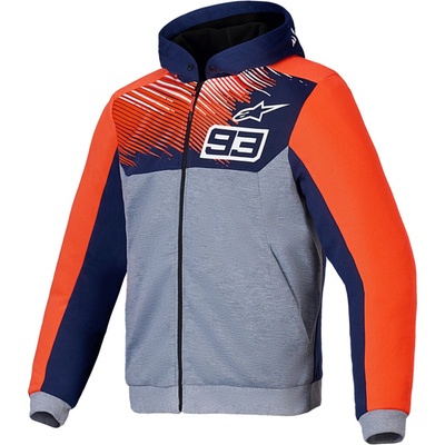 Alpinestars Chrome V2 Sport Hoodie MM93 2025 svetlo sivo-modro-červená