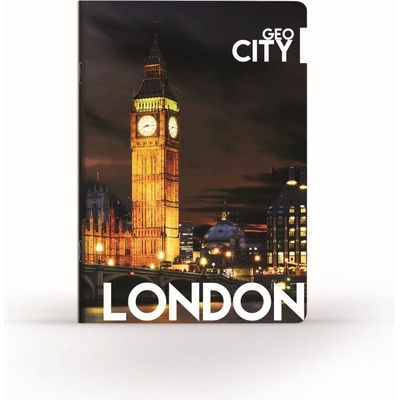 Oxybag Zošit A4 444 UV lak GEO CITY London