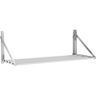 Royal Catering Nástenná polica skladacia tyč 40 kg Nástenná polica 100 x 45 cm Kuchynská polica