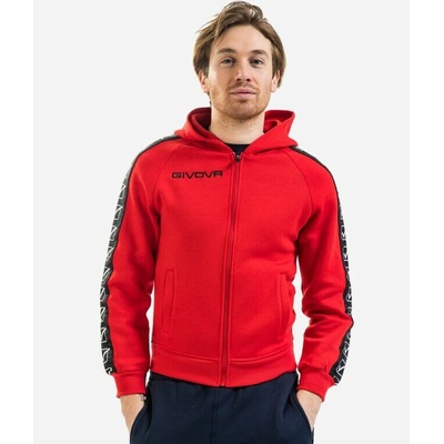 Givova Felpa Full Zip Band Rosso