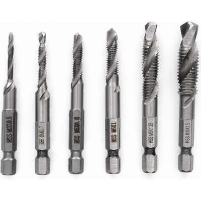 Kraft-Dele Kraft&Dele KD980 – Sada závitníkov HSS, 6 ks, M3–M10, stopka 1/4"
