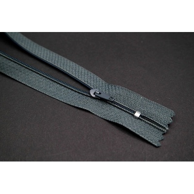 Nedeliteľný jemný plastový špirálový zips (veľkosť číslo 3) rôzne farby - dĺžka 12 cm - 60 cm 16 cm Oceľová šedá