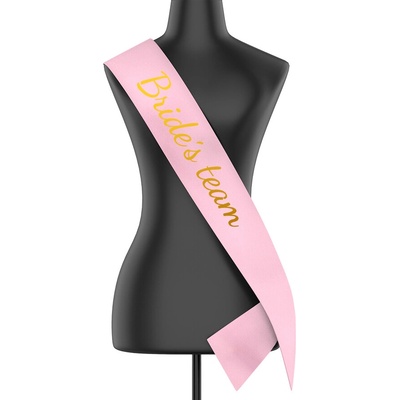 Šerpa Bride´s team Světlá růžová šířka šerpy 10 8 cm Canvas Šerpa 2520