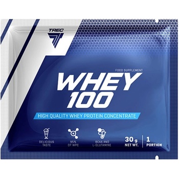 Trec Nutrition Whey 100 | High Quality Whey Protein Concentrate with Immuno Shield [30 грама] Фъстъчено масло