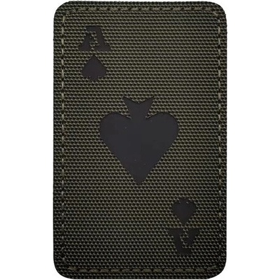 WARAGOD Nášivka Poker Cards Ace of Spades, olive