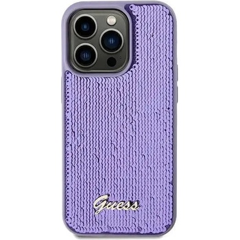 GUESS Кейс Guess Sequin Script Metal за iPhone 11 / Xr, лилав (GUE003160-0)