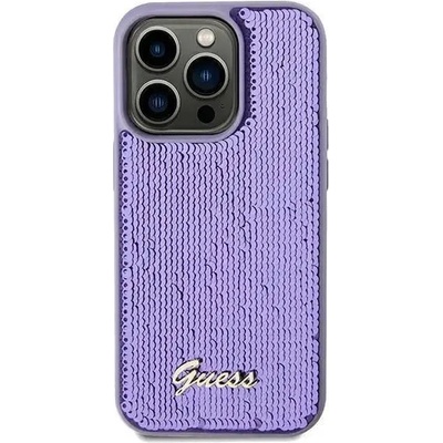 GUESS Кейс Guess Sequin Script Metal за iPhone 11 / Xr, лилав (GUE003160-0)