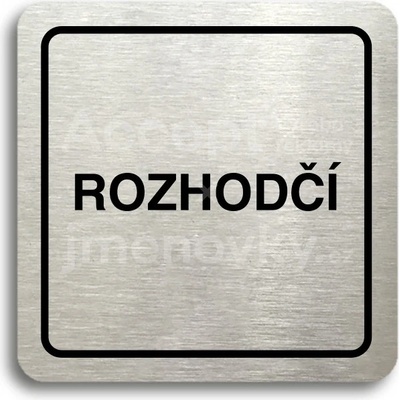 ACCEPT Piktogram rozhodčí - stříbrná tabulka - černý tisk