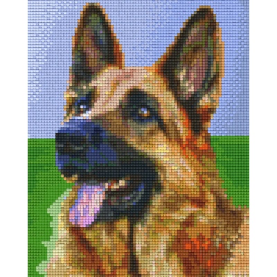 Pixelhobby Мозайка с пиксели Classic, Pixelhobby, 80x100 пиксела - Немска овчарка (904428)