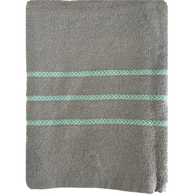 Top textil Osuška Pruhy tyrkysové 70 x 130 cm šedá