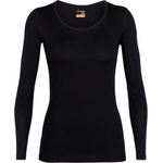 Icebreaker Дамско мериносово термобельо Icebreaker Women's 200 Oasis L/S Scoop Merino base layer - Black (115-0925-0112)