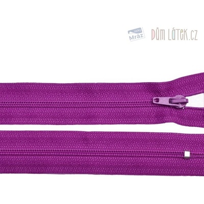Zips špirálový 3mm nedeliteľný 10 cm cyklamen