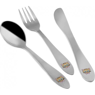 Příbor nerez dětský KOCOUŘI 3 ks