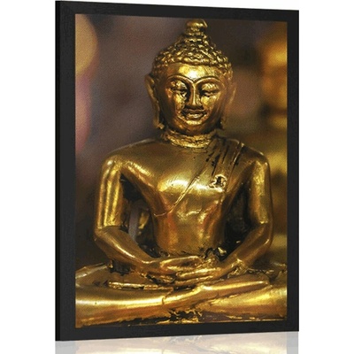 Plakát Buddha s abstraktním pozadím - 60x90 black