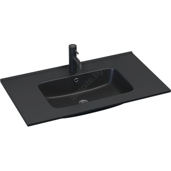 Bath Deluxe Вградена мивка LILLESNAD 81x46cm керамика/черна (BT0131)