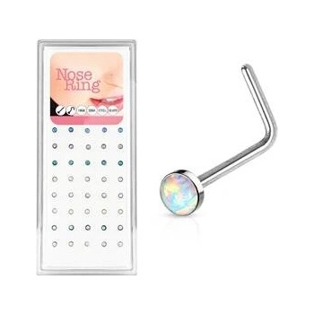 Šperky4U sada 40ti piercingů do nosu opál N0000-36