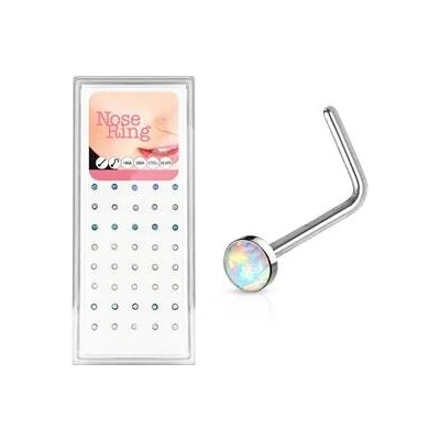 Šperky4U sada 40ti piercingů do nosu opál N0000-36