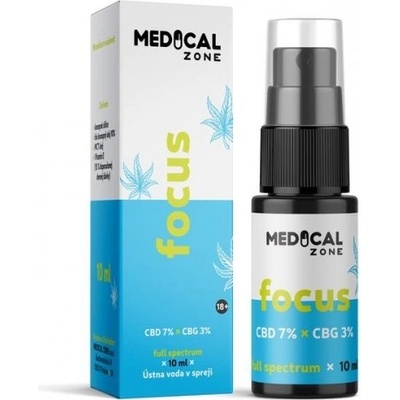 MEDICAL Zone FOCUS full spectrum v spreji s CBD+CBG 10 ml