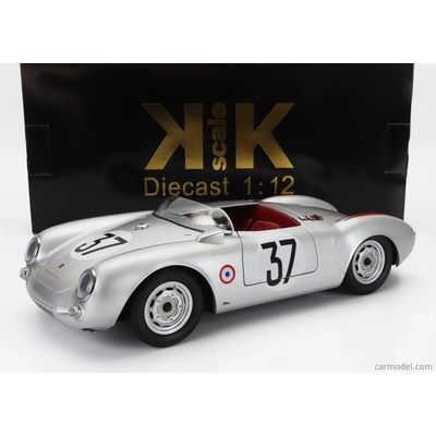 Kk-scale Porsche 550 Rs Spider 1.5l Team Porsche Kg N 37 24h Le Mans 1955 H.polensky R.von Frankenberg Silver 1:12