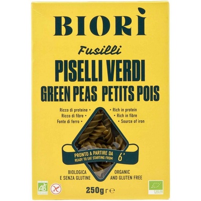 Biori bezlepkové cestoviny Fusilli s hráškom 250 g