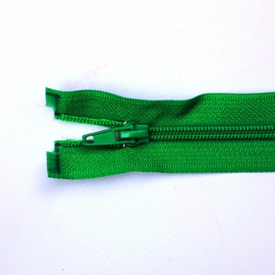 Pro Háčkování Spirálový zip dělitelný 50 cm zelený