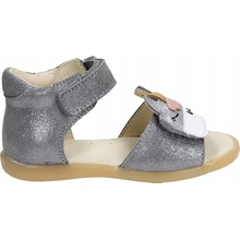 Mido Noster sandále 21-27 Jednorožec sivý satén