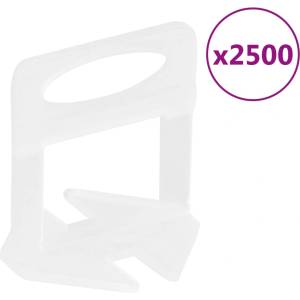 vidaXL Щипки за нивелиране на плочки, 2500 бр, 2 мм (155278)