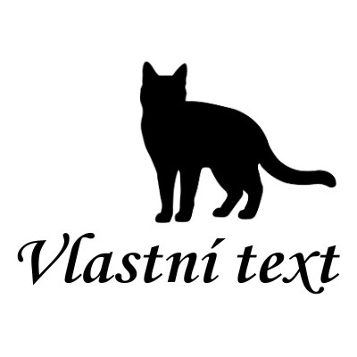 Nažehlovací nápis kočka, vlastní text Vzor: 4, Potisk: tmavě šedá, Motiv: srdce