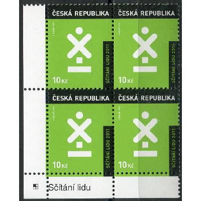 Česká pošta (2011) Pof. 665 ** (4-bl) - Česká republika - Sčítání lidu (tiskové desky) TD 1