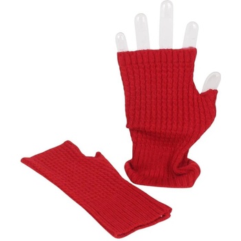 Плетени ръкавици в червено без пръсти