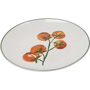 Kitchen goods ЧИНИЯ ПОРЦЕЛАН 874449 Ø20.2х2.3см БЯЛА С ДОМАТИ (874449)