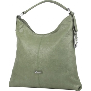 Barebag Moderná veľká hráškovo zelená kombinovaná dámska kabelka 3753-DE