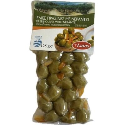 Laios zelené olivy plněné česnekem 125 g – Zboží Dáma