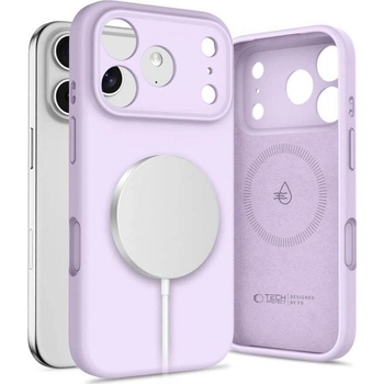 Tech-Protect Magsafe Калъф за iPhone 17 Pro Max, Tech-Protect Silicone Case, Лилав (5906302330201)