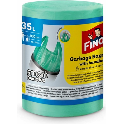 Fino Vrecia zaväzovacie Color 35l 8 µm 100 ks zelené