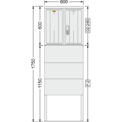 SFOS 600x1750x245mm OZ-2/60 + F-2