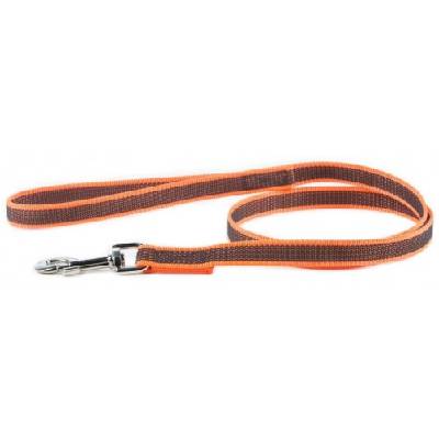 JULIUS-K9® IDC Color Gray Super Grip - Гумиран повод с дръжка, оранжев, ширина 20 мм, дължина 1, 2 метра, Унгария - 216GM-OR-1.2