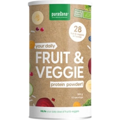 Purasana Your Daily Fruit & Veggie Protein Powder [360 грама] Натурален