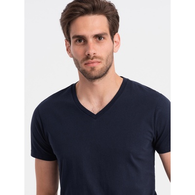 Ombre Clothing Тъмно синя мъжка основна тениска с V-образно деколте Ombre Clothing Ombre Clothing | Sin | МЪЖЕ | S