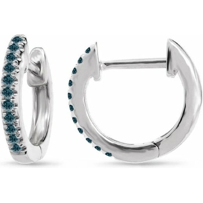 Eppi Kruhové náušnice s modrými diamantmi Carolin E35611